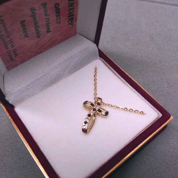 Jewelry - Austrian Crystal 18k Layered Cross Necklace Jewelry - Austrian Crystal 18k Layered Cross Necklace